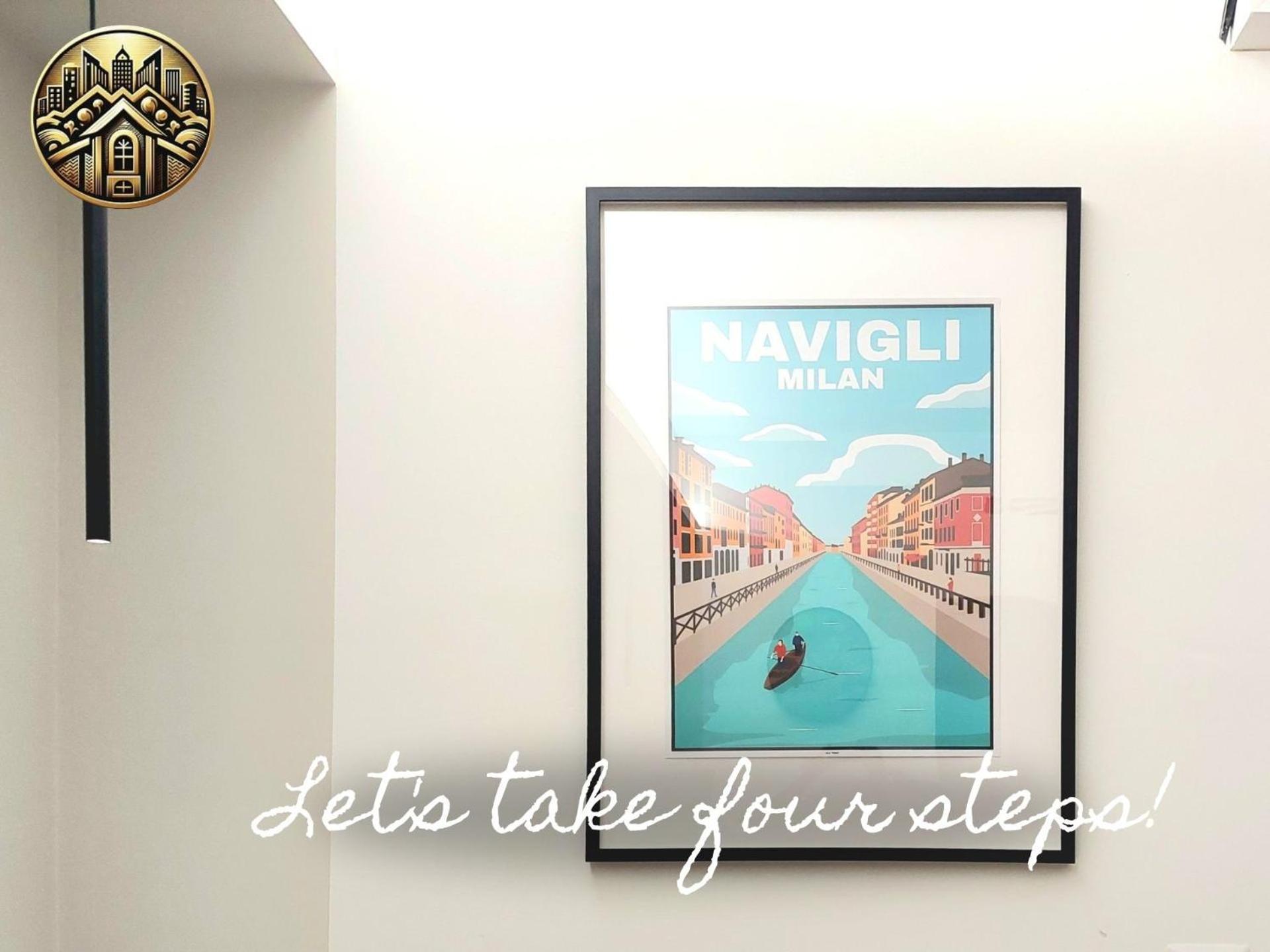 Navigli-San Babila New Studio Attico Balcone Aria 밀라노 외부 사진